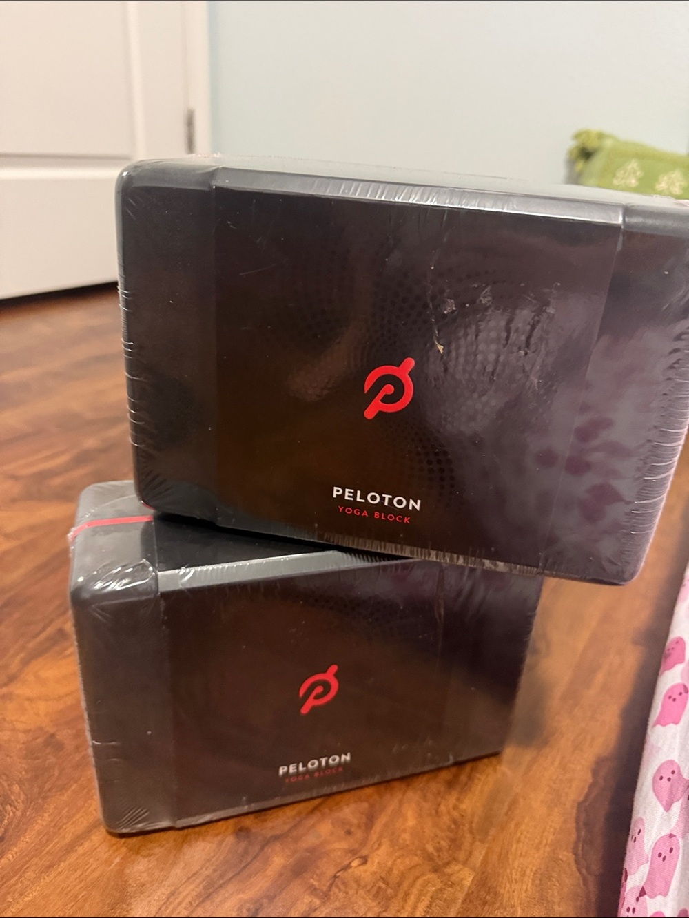 Peloton Black Yoga Blocks with Red Logo - Set of 2